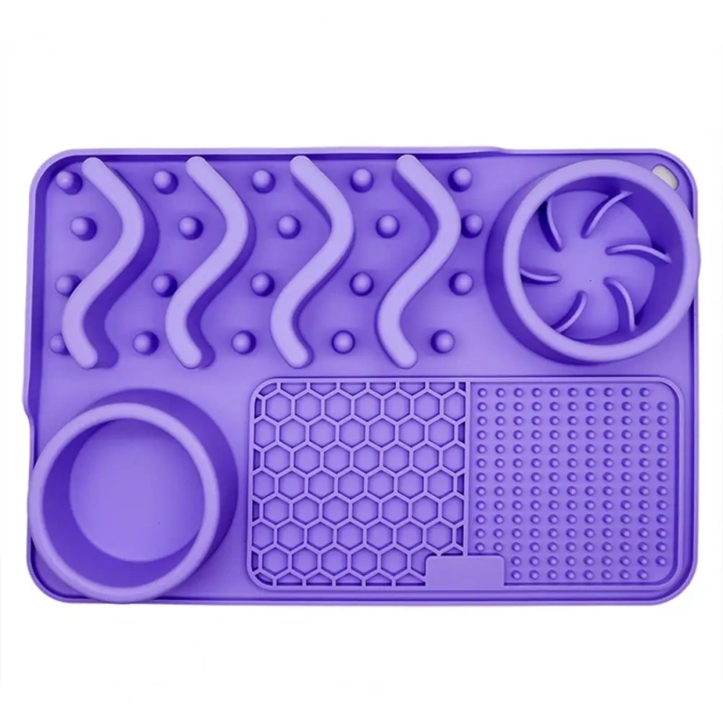 Slow Feeder Upgraded 3 in 1 Dog Bowls Dog Licking Mat With Suction Cups For Anxiety Relief Perfect For Pet Food Yogurt BPA Free