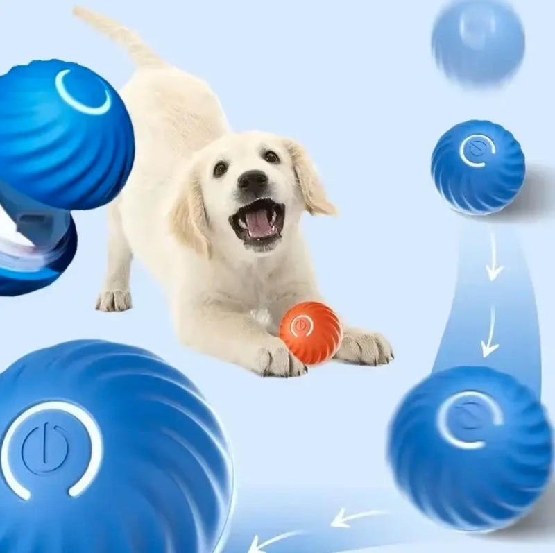 2024 Kitten & Dog Training Pet Interactive Toy Automatic Rolling Smart Electric Toy Ball TPR Material for Indoor Play
