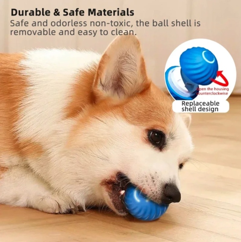 2024 Kitten & Dog Training Pet Interactive Toy Automatic Rolling Smart Electric Toy Ball TPR Material for Indoor Play