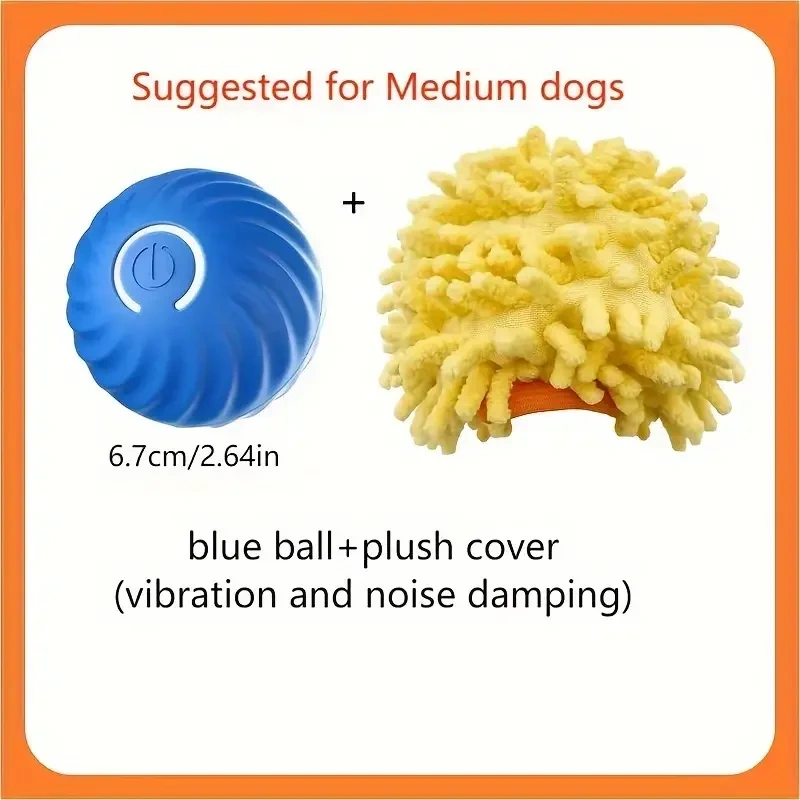 2024 Kitten & Dog Training Pet Interactive Toy Automatic Rolling Smart Electric Toy Ball TPR Material for Indoor Play