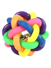2 PCs PVC Material Colorful Bell Toy Ball Pet Cat Dog Interactive Toy
