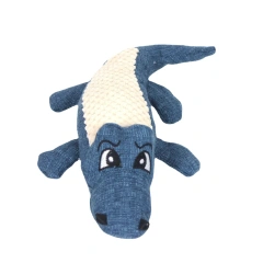 Pet Chew Toys Interactive Cartoon Animal Plush Crocodile Shape Dog Sound Toy Gnawing Grinding Teeth Training Supplies