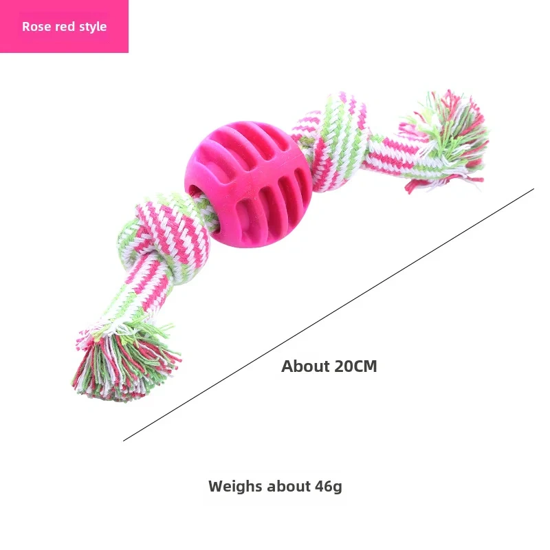 Pet dog toy cotton rope double knot ball bite-resistant tooth cleaning toy ball pet toy biteable Amazon hot style