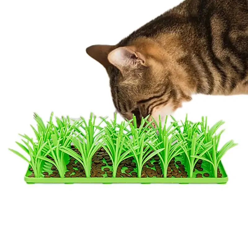Silicone Slow Food Mat Grass Silicone Snuffle Grass Pad Non-Slip Silicone Grass Mats Cats Cat Foraging Mat Cats Dogs Supplies