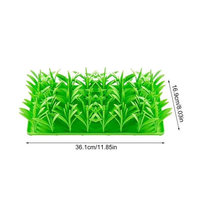 Silicone Slow Food Mat Grass Silicone Snuffle Grass Pad Non-Slip Silicone Grass Mats Cats Cat Foraging Mat Cats Dogs Supplies