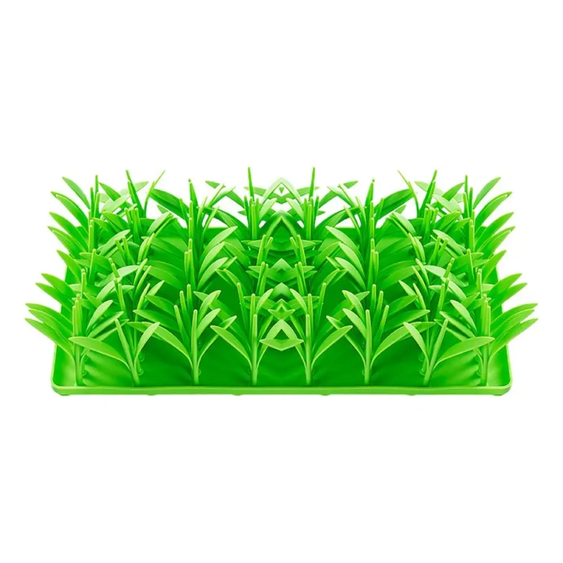 Silicone Slow Food Mat Grass Silicone Snuffle Grass Pad Non-Slip Silicone Grass Mats Cats Cat Foraging Mat Cats Dogs Supplies
