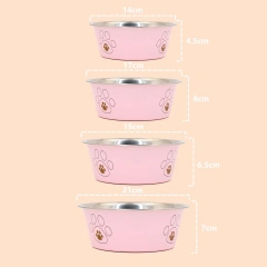 A pet stainless steel cat and dog bowl is non slip and easy to clean indoors