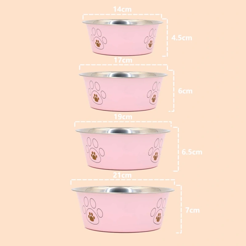 A pet stainless steel cat and dog bowl is non slip and easy to clean indoors