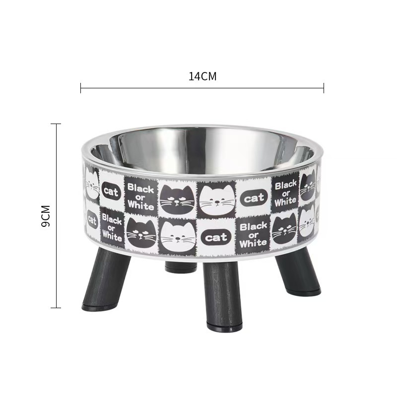 Elevated Cats Feeder Bowl Anti-choking Raised Cat Food Water Bowl With Stand Pet Feeding Drinking Supplies Small and Midium Dogs