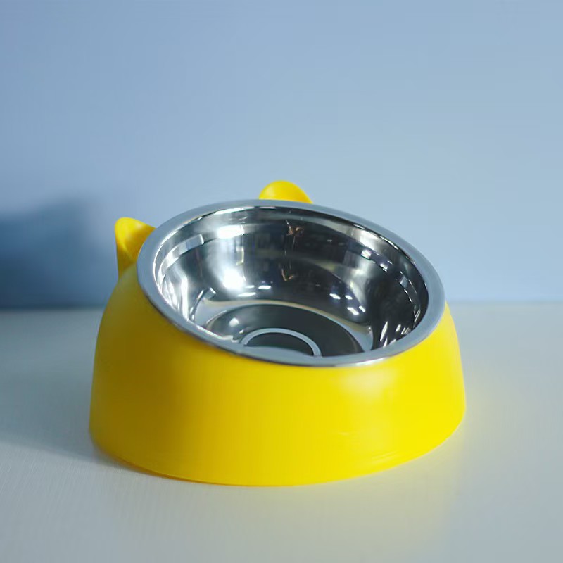 200ML Cat Dog Bowl Raised Non Slip Puppy Base Cat Food Drinking Water Feeder Tilt Safeguard Neck Pet Bowl Pets Supplies