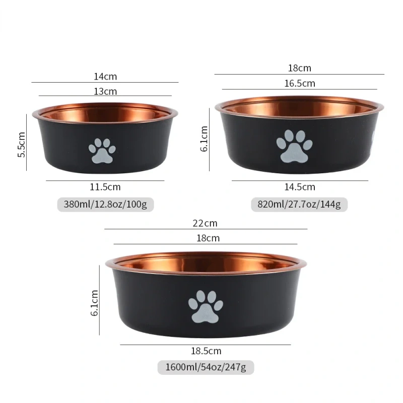 Non-slip Dog Bowls For Small Medium Large Dog Feeder Bowls And Drinkers Stainless Steel Pet Feeders Pets Dogs Accessories