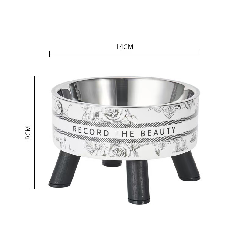 Elevated Cats Feeder Bowl Anti-choking Raised Cat Food Water Bowl With Stand Pet Feeding Drinking Supplies Small and Midium Dogs