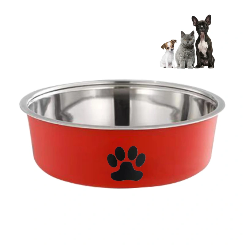 Customize Factory Wholesale Eco-Friendly Cat Dog Feeder Bowl Stainless Steel Pet Water & Food Bowl for Small Animals Sublimation