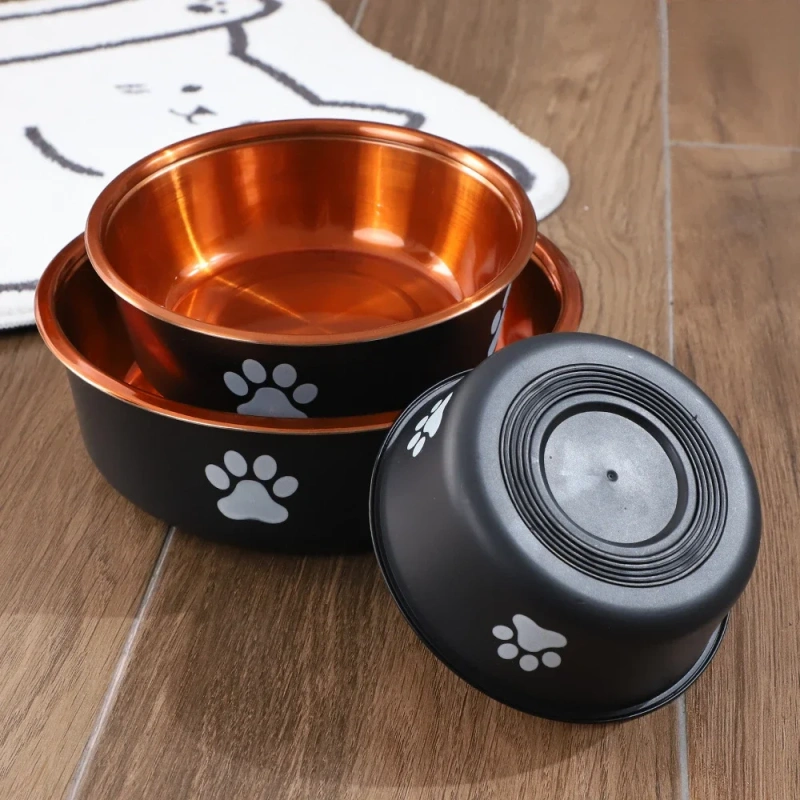 Non-slip Dog Bowls For Small Medium Large Dog Feeder Bowls And Drinkers Stainless Steel Pet Feeders Pets Dogs Accessories