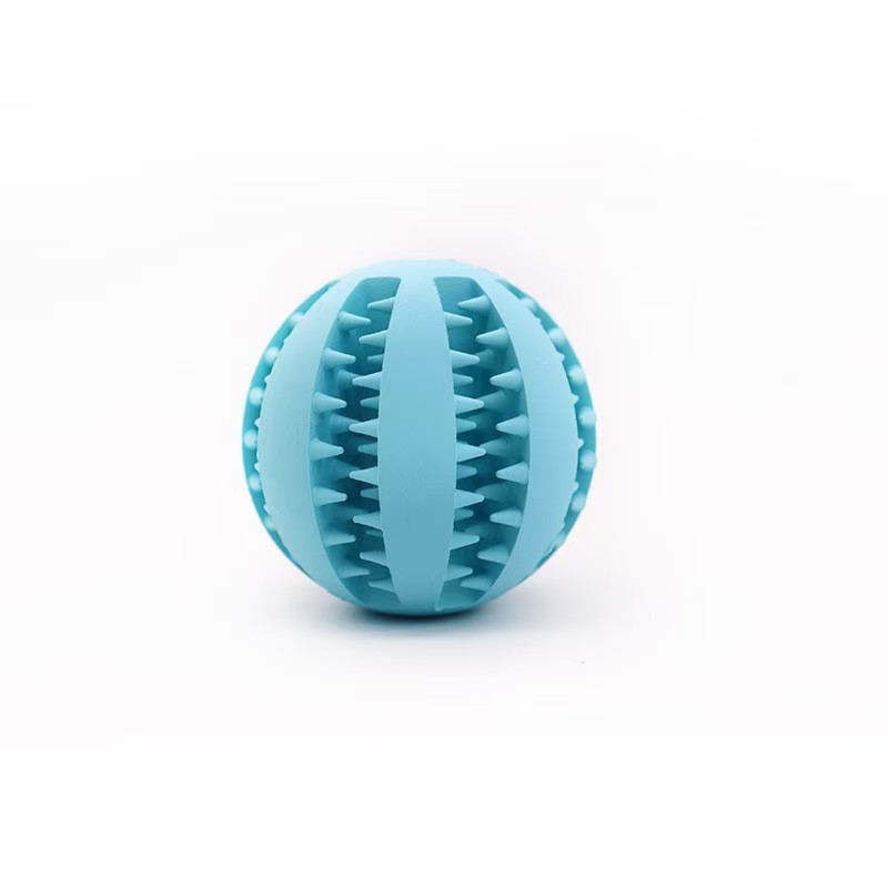Dog Toy Ball Nontoxic Bite Resistant Toy Chew Ball for Pet Dogs Puppy Cat and Dog Pet Food Treat Feeder Chew Tooth Cleaning Ball