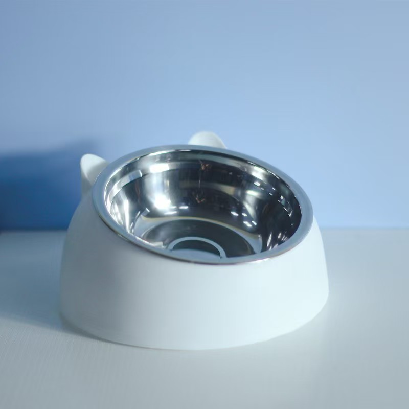 200ML Cat Dog Bowl Raised Non Slip Puppy Base Cat Food Drinking Water Feeder Tilt Safeguard Neck Pet Bowl Pets Supplies