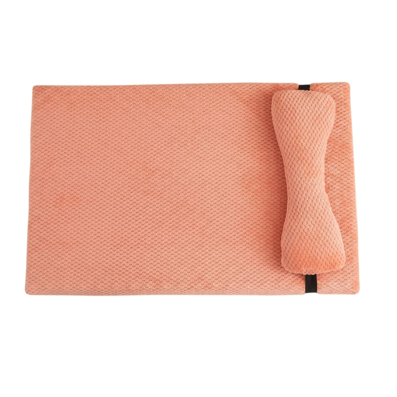Warm Calming Dog Bed with Pillow Fluffy Plush Dog Mat for Dog with Removable Washable Cover for Large Medium Small Dogs and Cats
