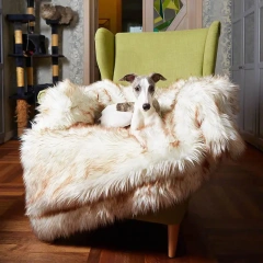Dog Bed with Waterproof and Washable Cover Luxury Faux Fur Orthopedic Fluffy Pet Beds Memory Foam Extra Large Dog Sofa cushion