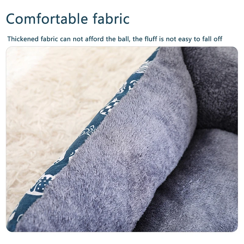 Large Dog Bed Warm Bed for Cats Sofa Dog House Thicken Cat Mat Breathable Basket for Dog Supplies