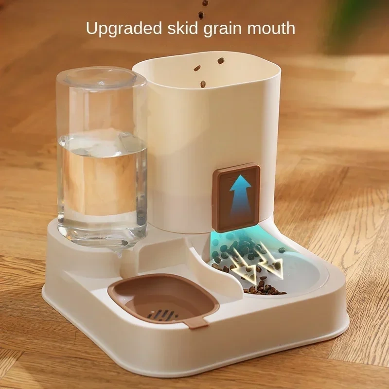 New Automatic Feeder Cat Dog Food Bowl with Water Fountain Dry Wet Separation Pet Puppy Kitten Food Storage Dispenser Container