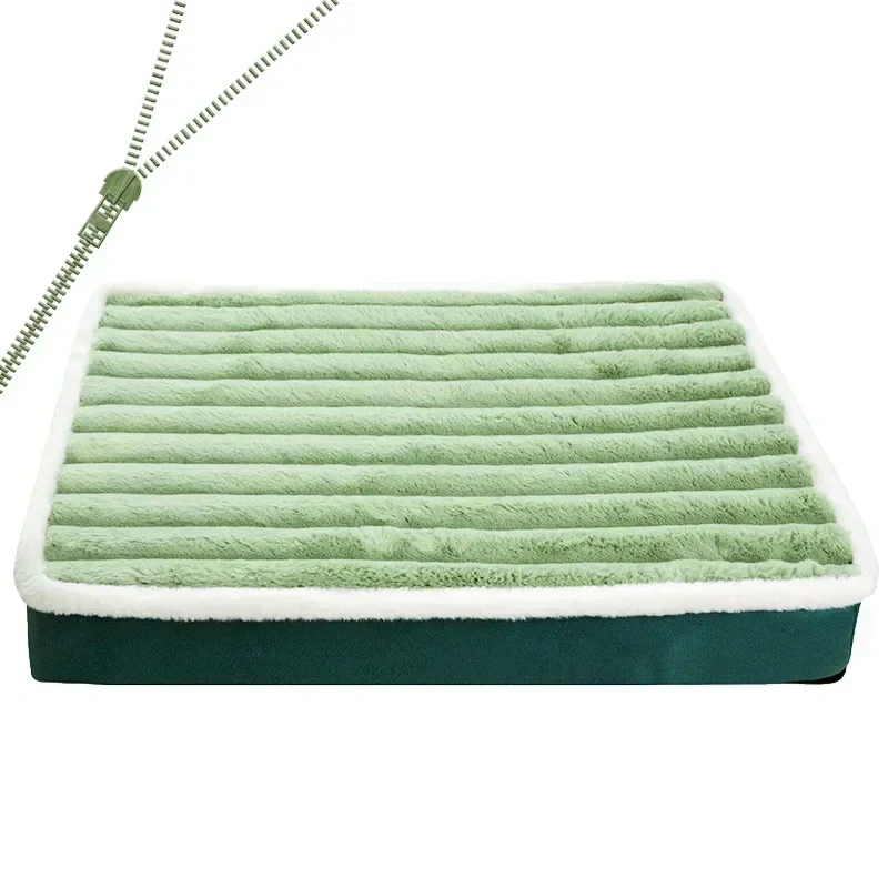 Short Plush Dog Bed with Non-slip Bottom Orthopedic Foam Dog Bed Removable Cover for Large Medium Small Dogs Machine Washable