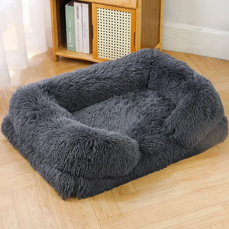 Large Dog Bed Plush Ring Cat Puppy Winter House Sleeping Mats On The Floor Sofa Cat Bed Dog Kennel Mattress Pad Pet Supplies