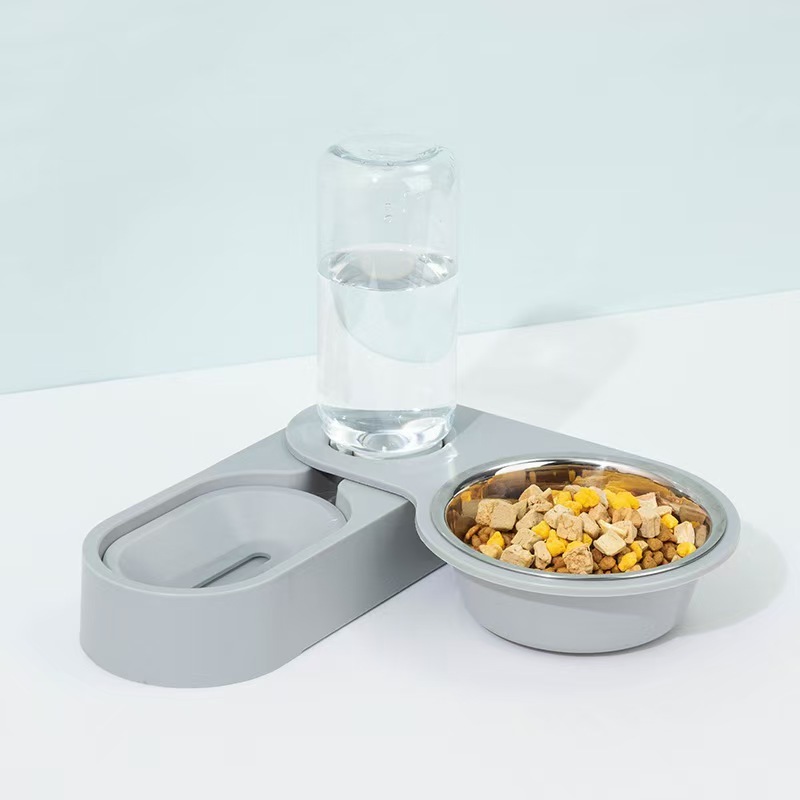 Rabbit Drinking Fountain Food Bowl Two-in-one Chinchilla Guinea Pig Automatic Water Feeding Feeder Food Box Bowl Anti-knock