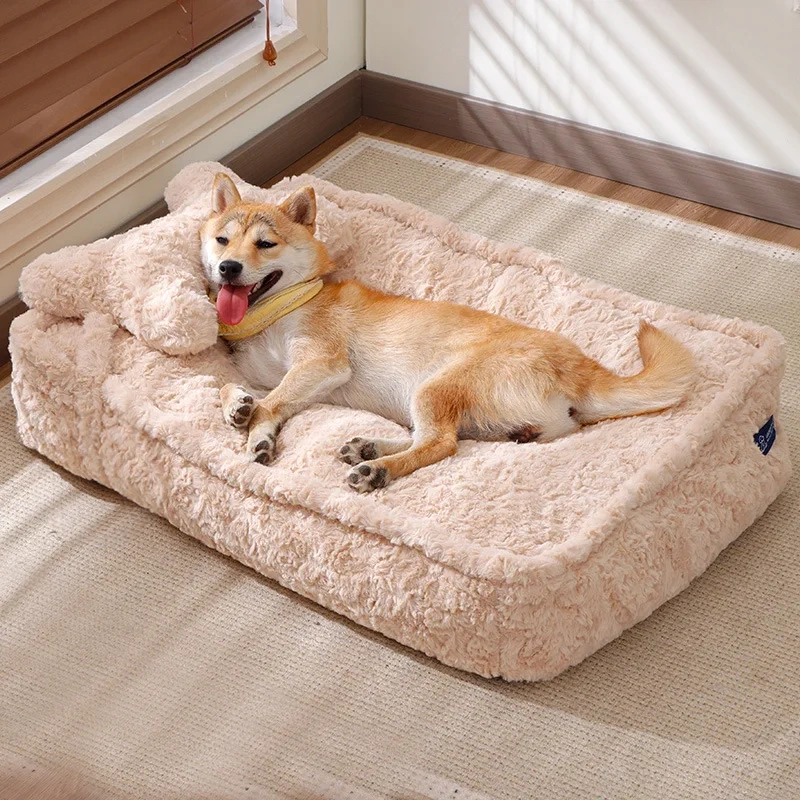 Winter Warm Pet Dog Bed Comfortable Pet Sleeping Bed for Small Medium Dogs Soft Detachable Puppy Bed Dog Accessories