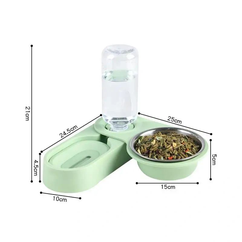 Rabbit Drinking Fountain Food Bowl Two-in-one Chinchilla Guinea Pig Automatic Water Feeding Feeder Food Box Bowl Anti-knock
