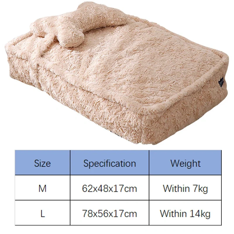 Winter Warm Pet Dog Bed Comfortable Pet Sleeping Bed for Small Medium Dogs Soft Detachable Puppy Bed Dog Accessories