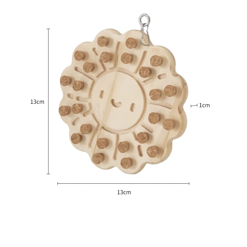 Parrot Chewing Toys Natural Wooden Parrots Block Cork Puzzle Toy Hanging Small Birds Playing Tearing Toy Bird Accessories