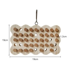 Parrot Chewing Toys Natural Wooden Parrots Block Cork Puzzle Toy Hanging Small Birds Playing Tearing Toy Bird Accessories