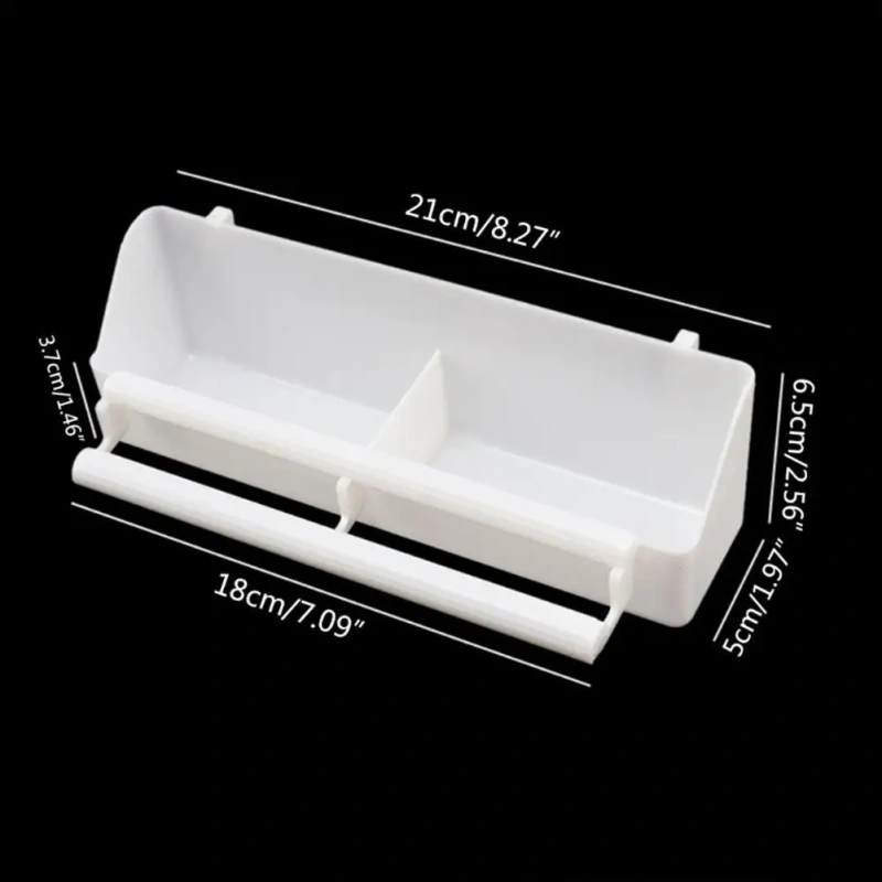 Bird Feeder Bird Food Double Plastic Seed Water Feeder Dispenser Standing Frame Food Feeder Cup for Parrots Bird Cage Bowl