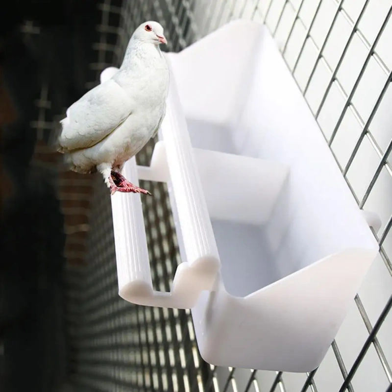 Bird Feeder Bird Food Double Plastic Seed Water Feeder Dispenser Standing Frame Food Feeder Cup for Parrots Bird Cage Bowl