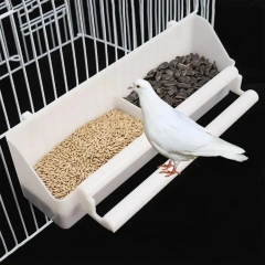 Bird Feeder Bird Food Double Plastic Seed Water Feeder Dispenser Standing Frame Food Feeder Cup for Parrots Bird Cage Bowl