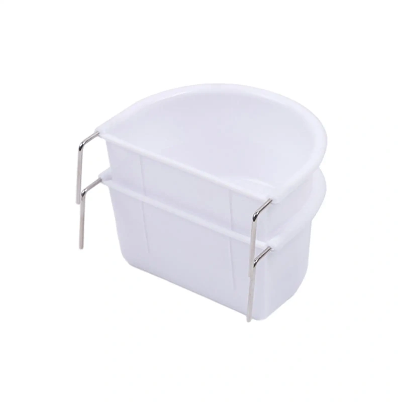 2 Pieces Bird Food Feeding Dish Easy to Install Bird Cage Feeder Bowl for Small Animals Budgie Parrot Parakeets Lovebirds