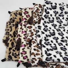 Leopard Print Pet Hammock Double Layer Warm Hamster Cage Plush Small Animals Hanging Bed for Chinchilla Ferret Sleeping Bag Nest