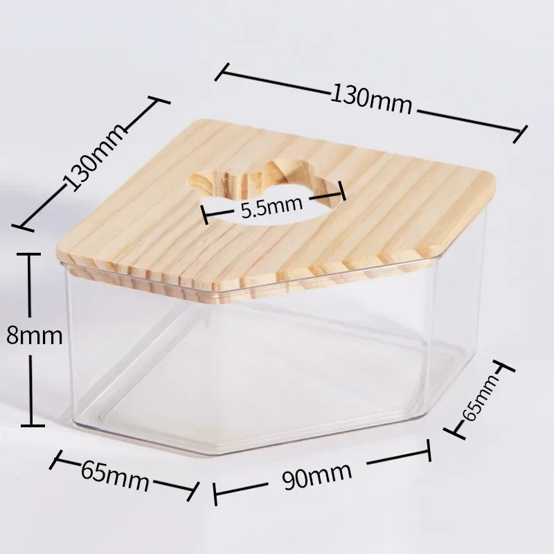 Hamster Bathroom House Sandbox Full Transparent Urine Sand Basin Golden Bear Supplies Sand Bath Container Small Pet Bathroom