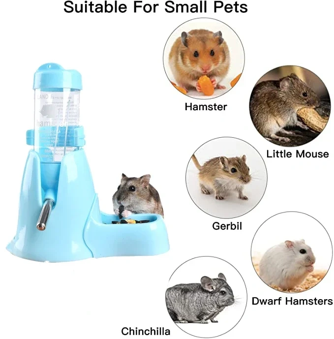 Small Animals Automatic Water Feeder Dispenser Drinking Water Bottle Bowls Dish with Food Container for Hamster Accessories