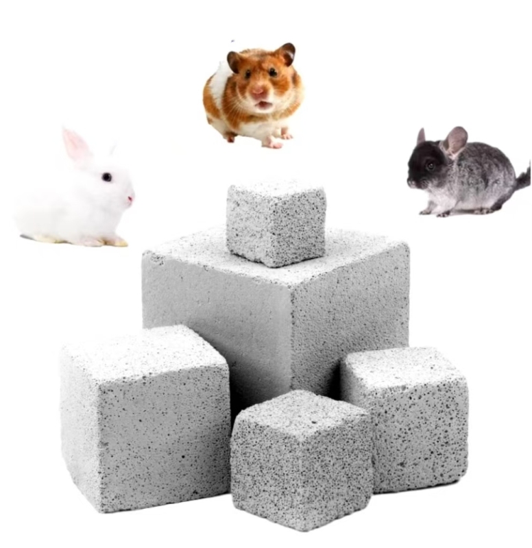 Natural Mineral Teeth Molar Stone Guinea Pig Hamster Rabbit Teeth Grinding Stone Small Pet Dental Care Chew Toys Pets Supplies