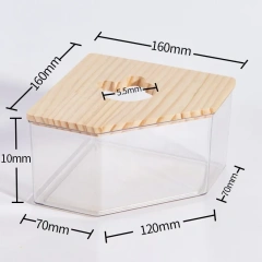 Hamster Bathroom House Sandbox Full Transparent Urine Sand Basin Golden Bear Supplies Sand Bath Container Small Pet Bathroom