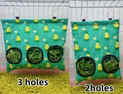 Hay Bag Hanging Pouch Feeder Holder Feeding Dispenser Container for Rabbit Guinea Pig Small Animals Pet Bunny Cage Accessories