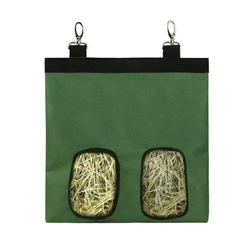 Hay Bag Hanging Pouch Feeder Holder Feeding Dispenser Container for Rabbit Guinea Pig Small Pet Animals Oxford cloth