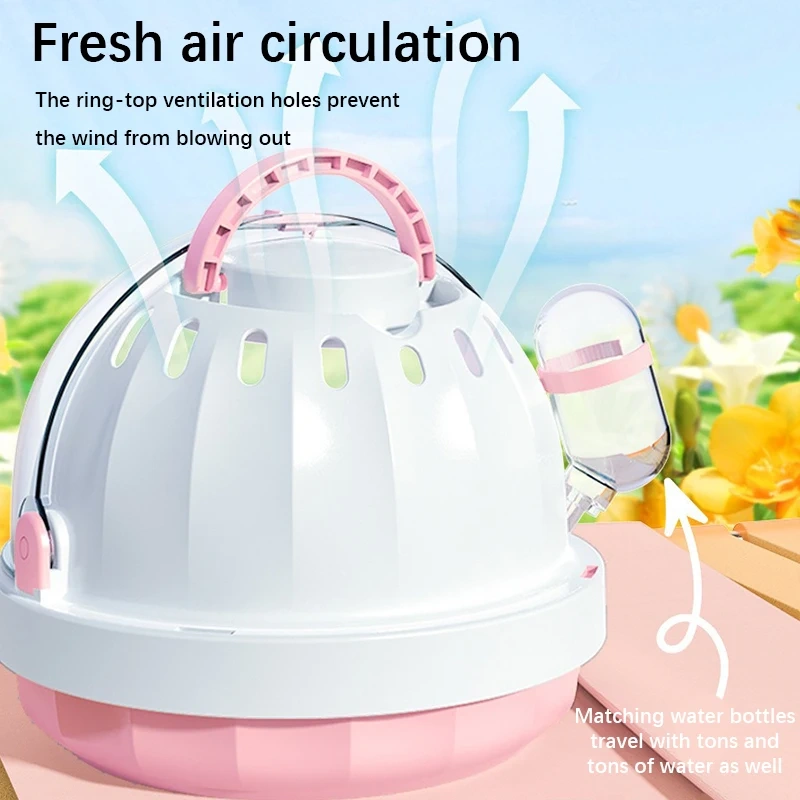 New Hamster Cage Portable Outer Basket Honey Bag Weasel Flower Branch Mouse Golden Wire Bear Panoramic Outer Bag Pet Supplies