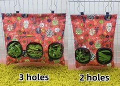Hay Bag Hanging Pouch Feeder Holder Feeding Dispenser Container for Rabbit Guinea Pig Small Animals Pet Bunny Cage Accessories