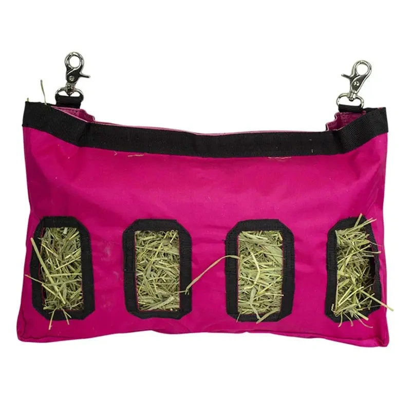 Hay Bag Hanging Pouch Feeder Holder Feeding Dispenser Container for Rabbit Guinea Pig Small Pet Animals Oxford cloth