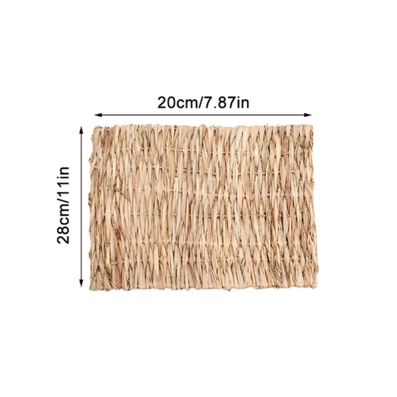 Straw Woven Pet Chew Mat Pad Pet House Cage Accessories For Hamster Rabbit Chinchilla Guinea Pig Pet Products