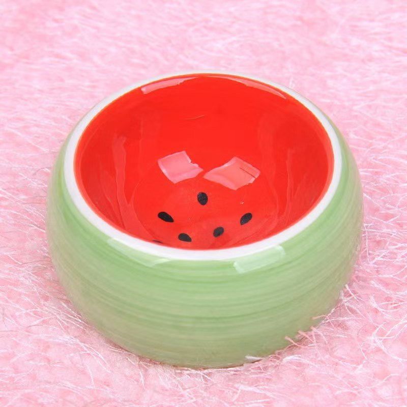 Hamster Ceramic Feeder Bowl Food Dish Small Animal Water Food Feeding Bowl for Gerbil Chinchilla Rat Ferret Hedgehog