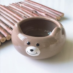 Hamster Ceramic Feeder Bowl Food Dish Small Animal Water Food Feeding Bowl for Gerbil Chinchilla Rat Ferret Hedgehog