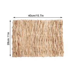 Straw Woven Pet Chew Mat Pad Pet House Cage Accessories For Hamster Rabbit Chinchilla Guinea Pig Pet Products